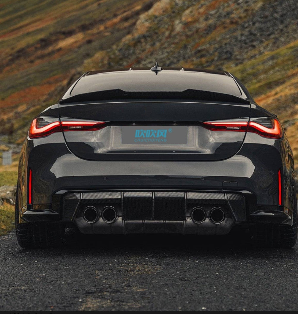 DRY CARBON FIBER MP STYLE REAR DIFFUSER "V2" STYLE