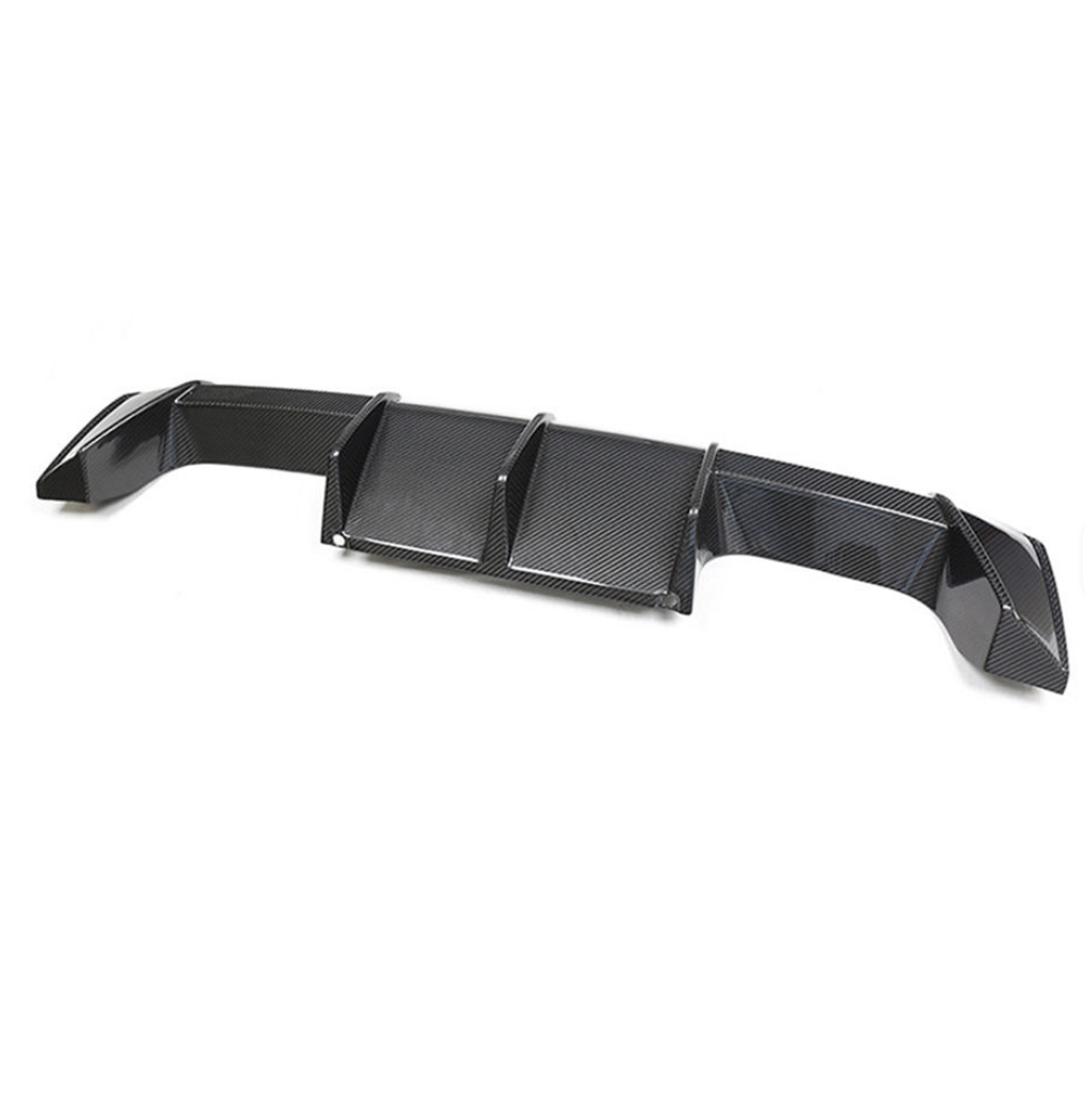 DRY CARBON FIBER MP STYLE REAR DIFFUSER "V2" STYLE