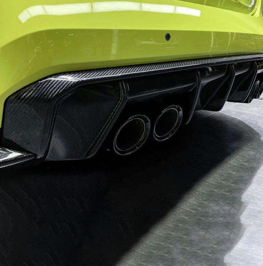 DRY CARBON FIBER MP STYLE REAR DIFFUSER "V2" STYLE